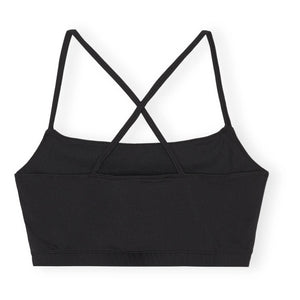 Ganni - Sport-BH aus recyceltem Material | Schwarz