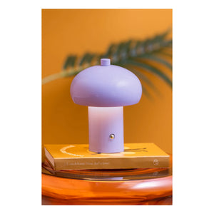 Present Time - Retro Seta Lampe | Lila