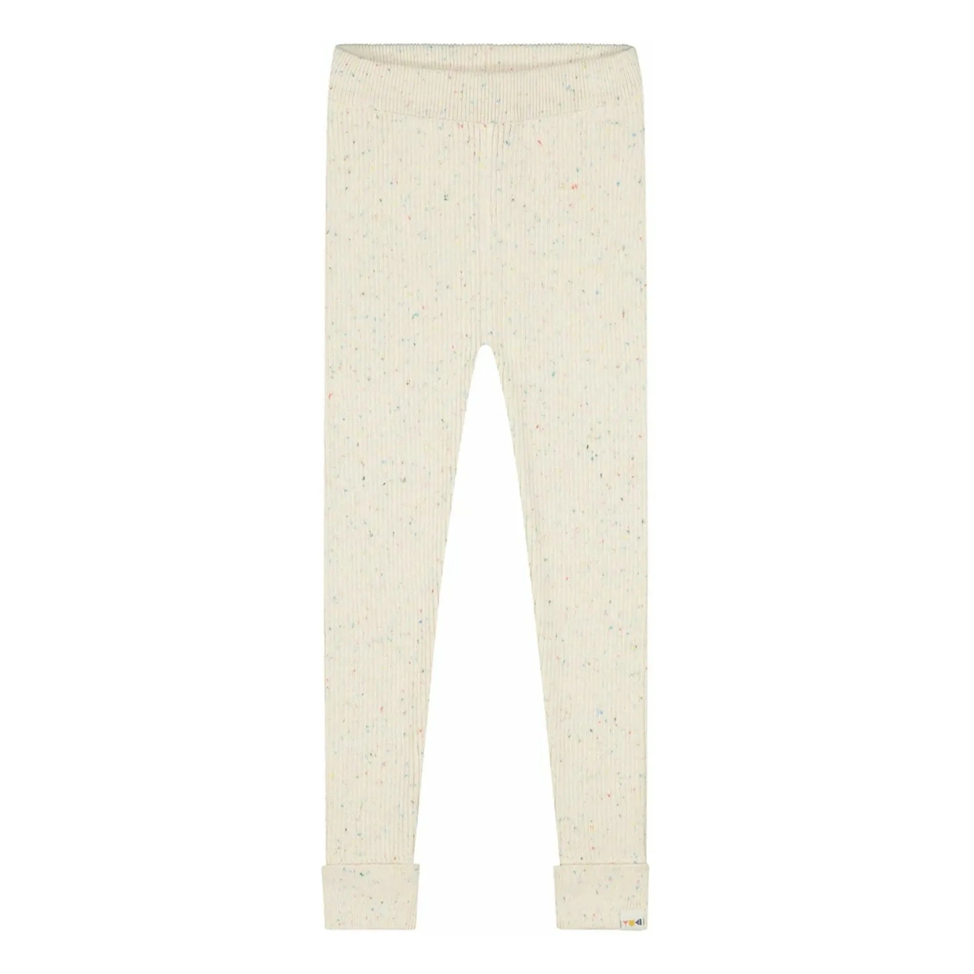 Yuki - Leggings aus Bio-Baumwolle mit Rippenmuster | Heather White