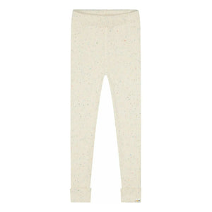 Yuki - Leggings aus Bio-Baumwolle mit Rippenmuster | Heather White