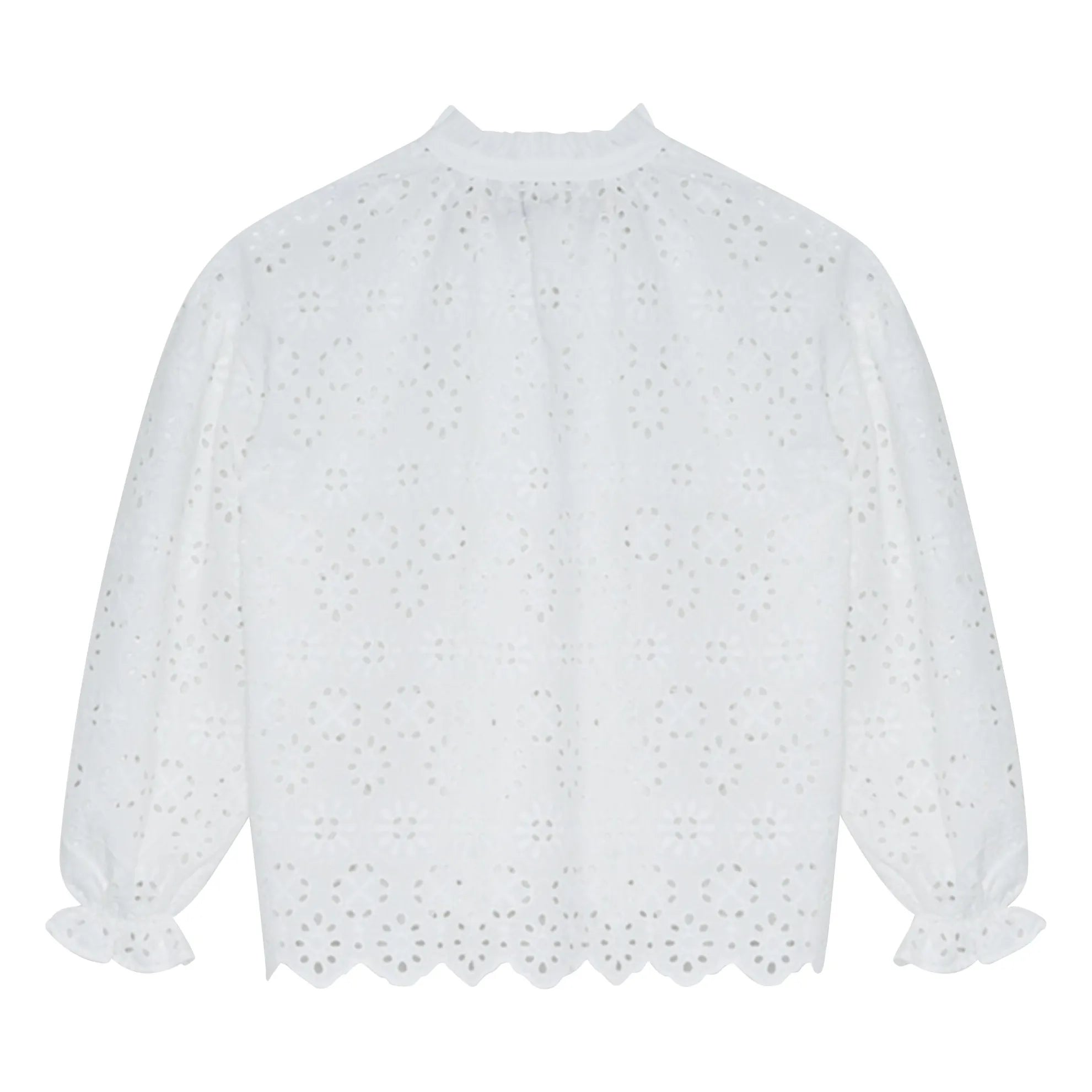 the new society - Sakura Englisch Bestickte Bluse | Weiß