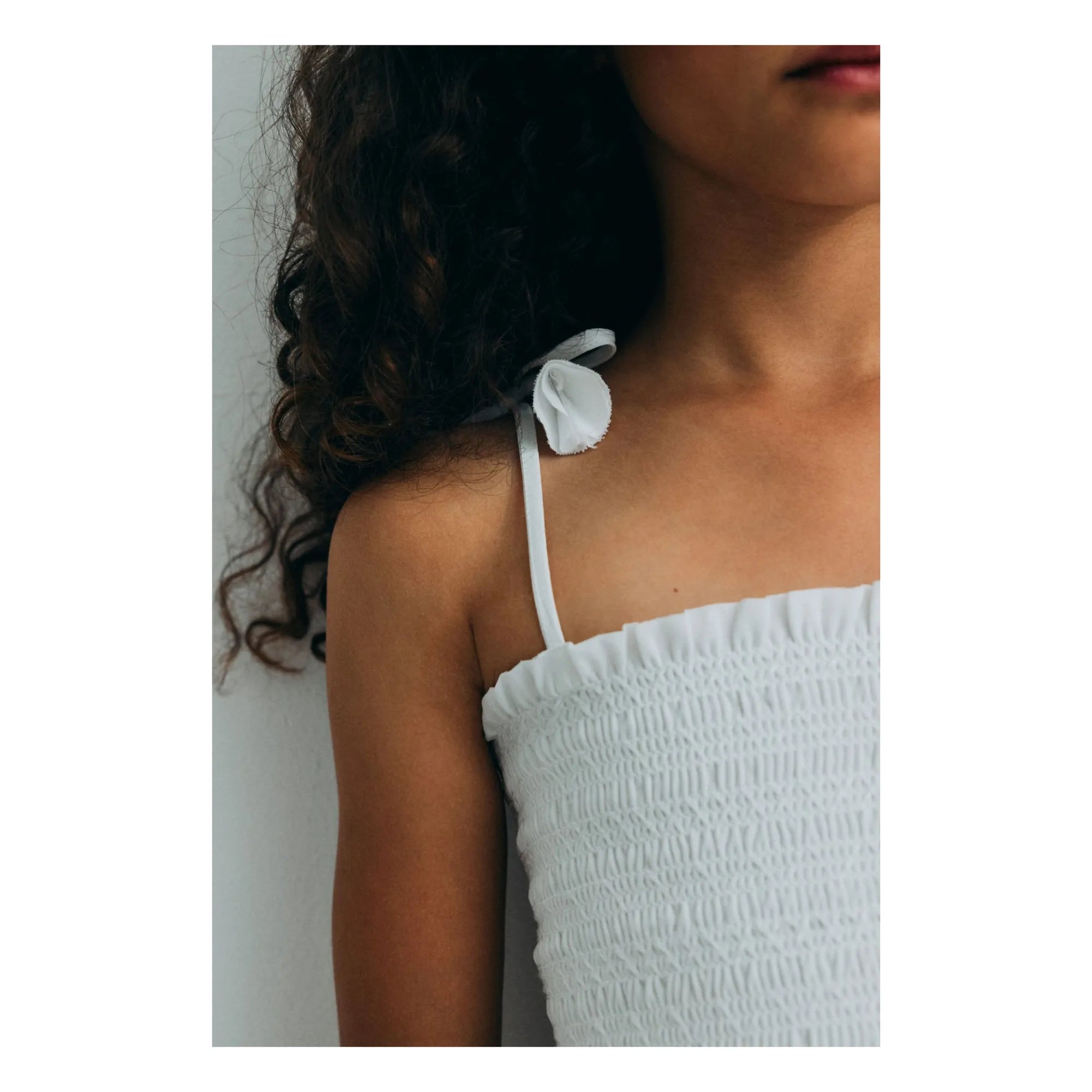 the new society - Sakura besticktes englisches Kleid | Weiß