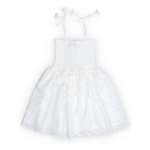 the new society - Sakura besticktes englisches Kleid | Weiß