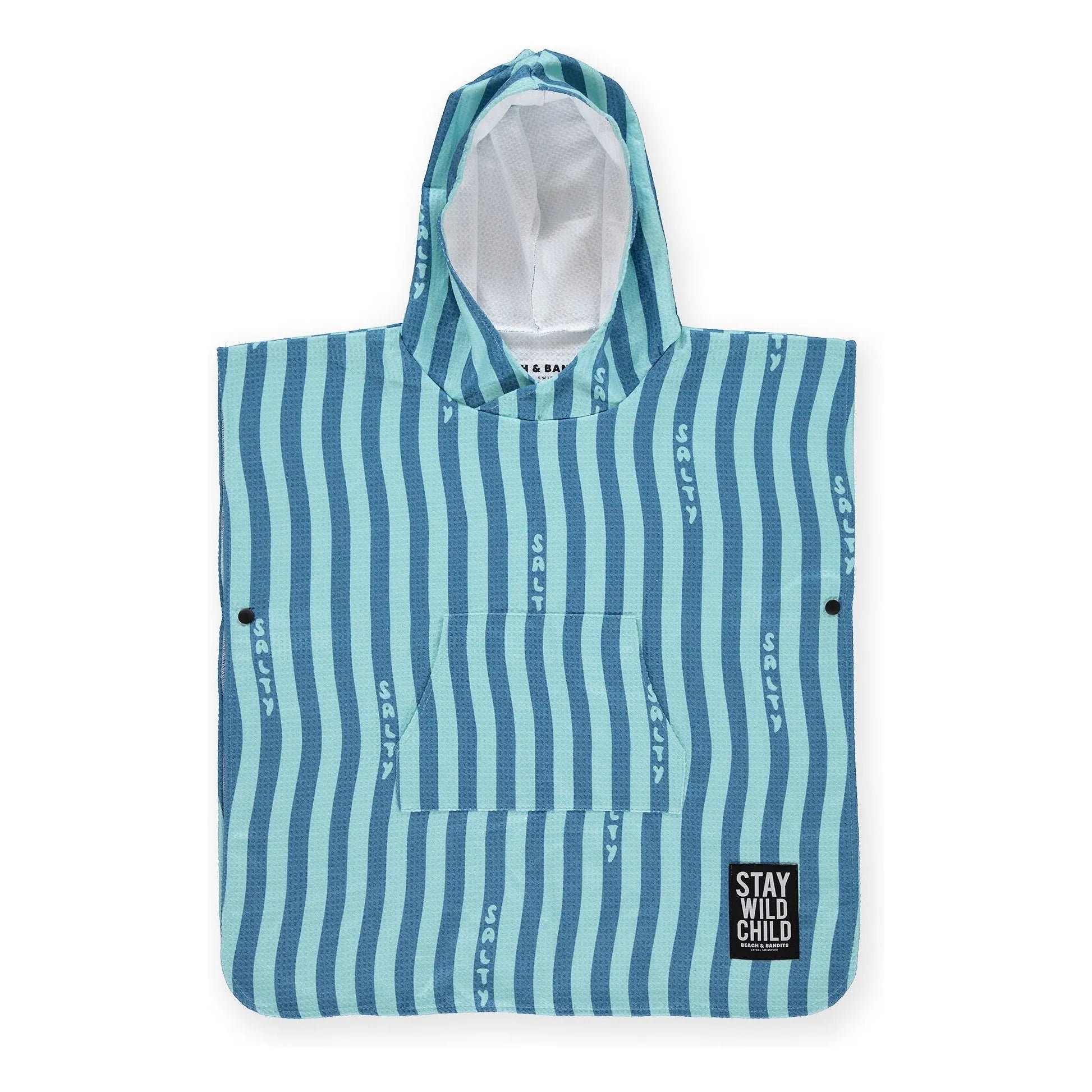 Beach & Bandits - Salty Stripes Bio-Baumwoll-Poncho | Blau