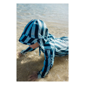 Beach & Bandits - Salty Stripes Recycelte Faser UV-Schutz-Overall | Marineblau