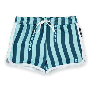 Beach & Bandits - Salty Stripes Trunk UV-Schutz Badeshorts Recycelte Fasern | Marineblau