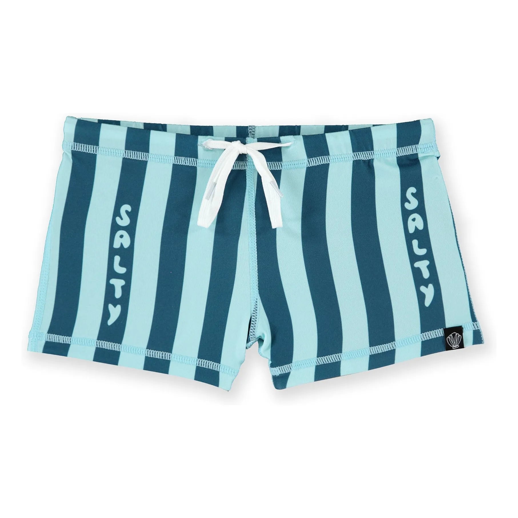 Beach & Bandits - Salty Stripes UV-Schutz-Badeshorts aus recycelten Fasern | Marineblau