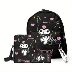 Sanrio - Kuromi 3-teiliges Schulranzen-Set
