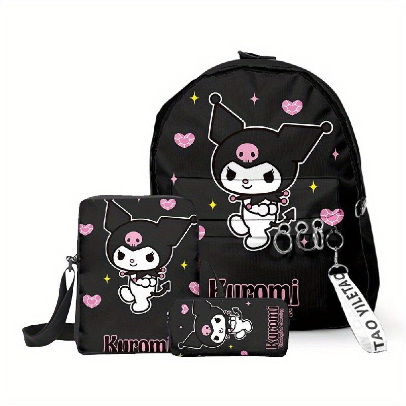 Sanrio - Kuromi 3-teiliges Schulranzen-Set