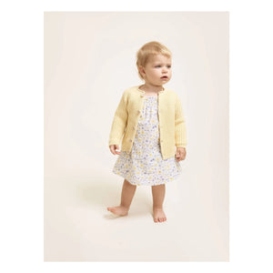 Búho - Seersucker-Kleid mit Blumenmuster | Hellblau