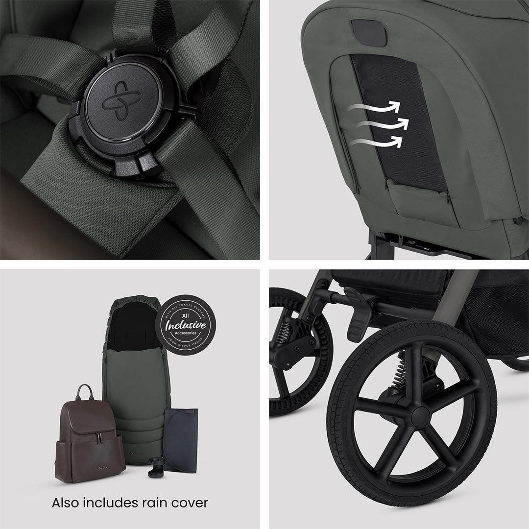 Silver Cross Breez Accessory Bundle-Stroller Bundles-Champagne- | Natural Baby Shower