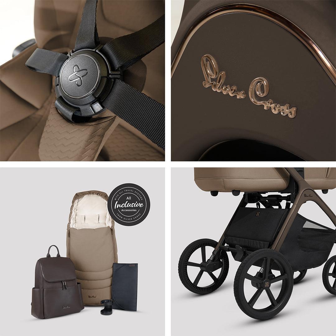 Silver Cross Cove Ultimate Family 360 Bundle-Travel Systems-Champagne- | Natural Baby Shower
