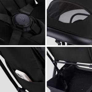 Silver Cross Nia Stroller - Onyx-Strollers-No Carrycot- | Natural Baby Shower