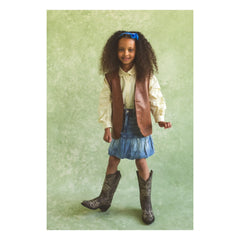 Fille Garçon - Ärmellose Jacke Can't Touch This Nappaleder | Haselnuss