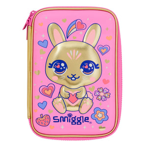 Smiggle – 3D-geprägtes goldenes Budz-Federmäppchen mit Charakter