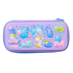 Smiggle - Kleines Federmäppchen mit 3D-Prägung und Hardtop in Lila