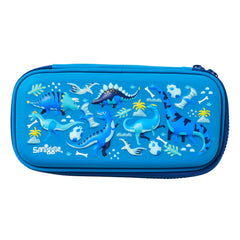 Smiggle – Kleines Federmäppchen mit 3D-Prägung, Hardtop, Blau