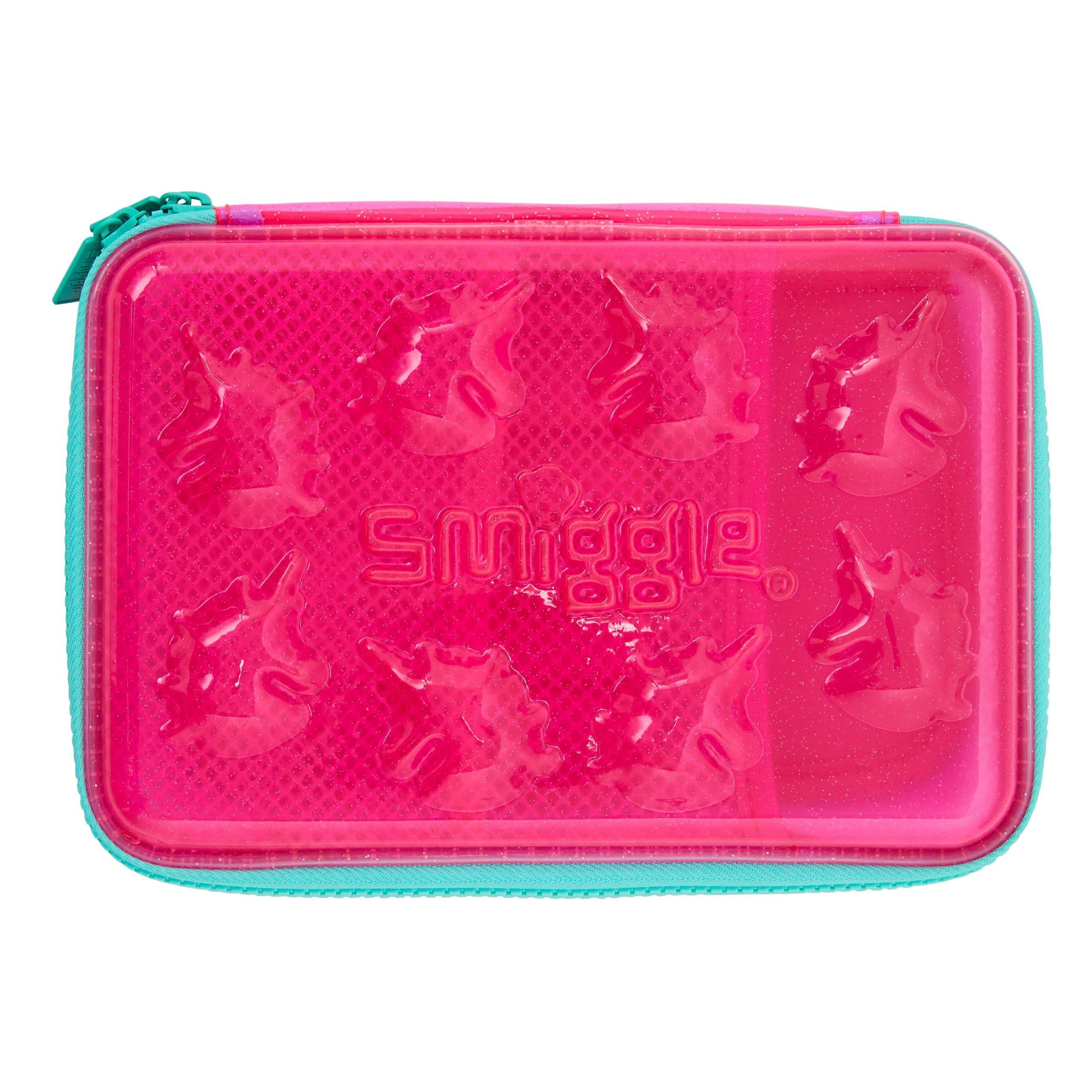 Smiggle – 3D-geprägtes Hardtop-Federmäppchen in Rosa