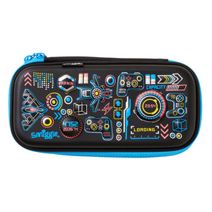 Smiggle – Kleines Federmäppchen mit 3D-Prägung, Hardtop, Schwarz