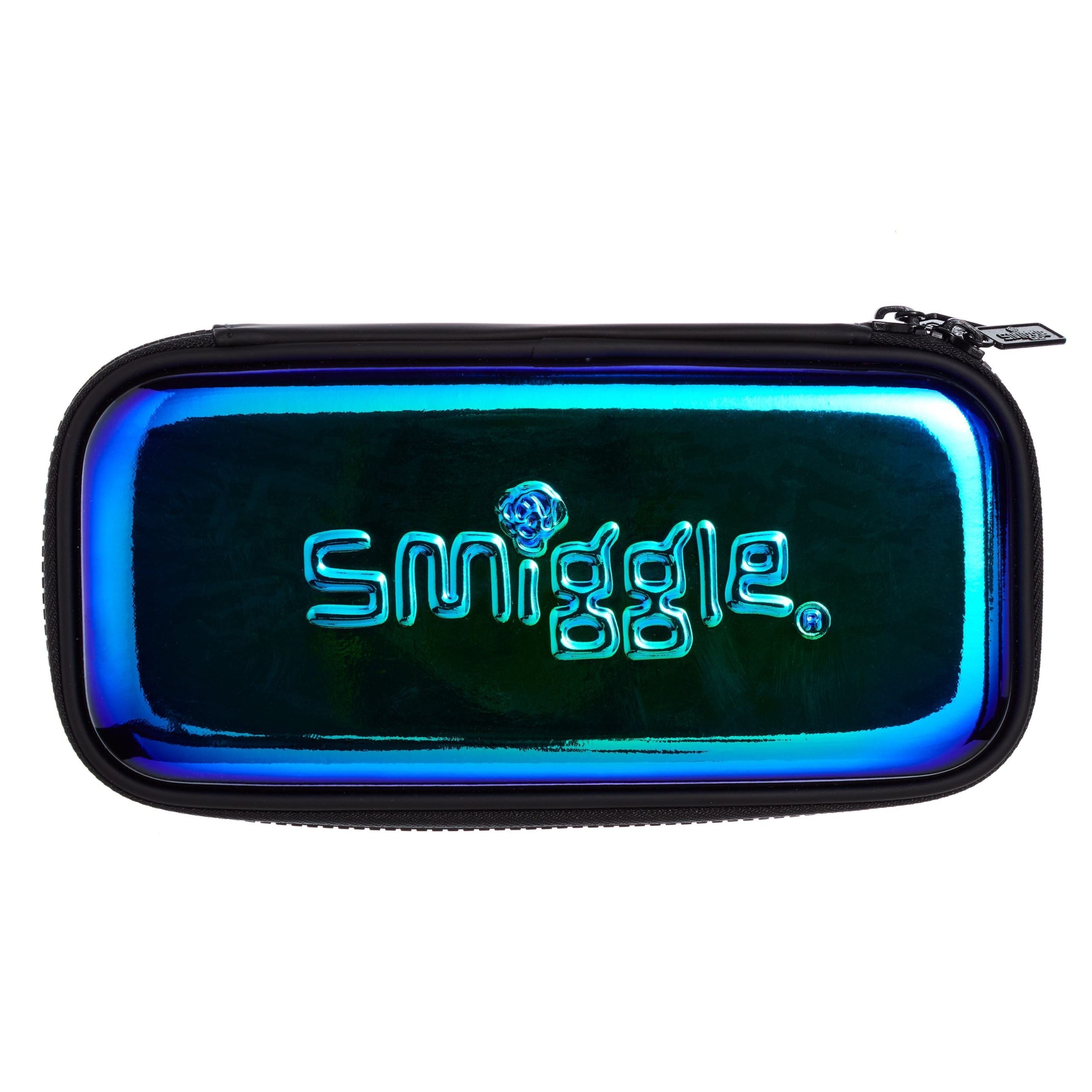 Smiggle – Kleines Federmäppchen mit 3D-Prägung, Hardtop Spesh, Schwarz