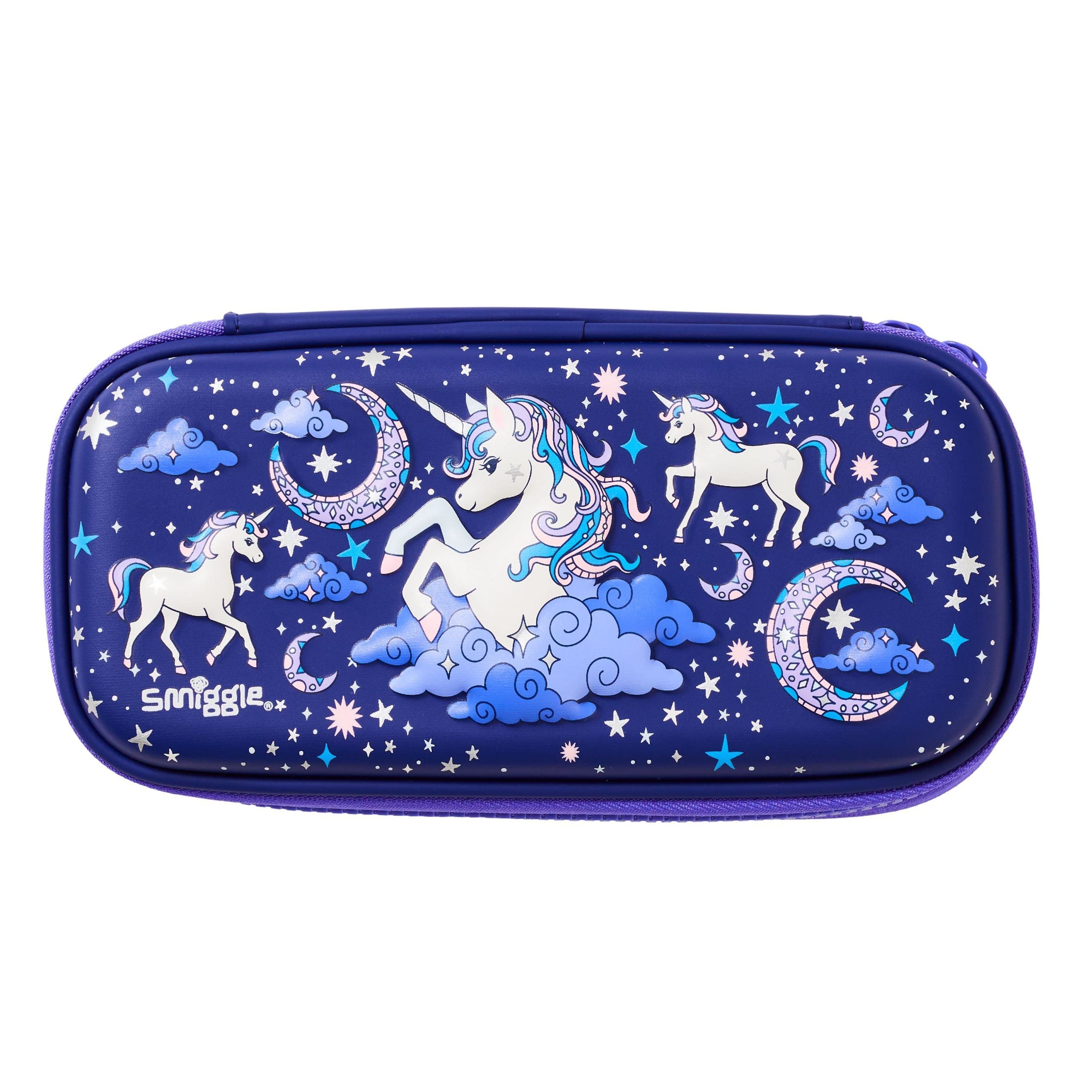 Smiggle – 3D-geprägtes Hardtop-Einhorn-Federmäppchen