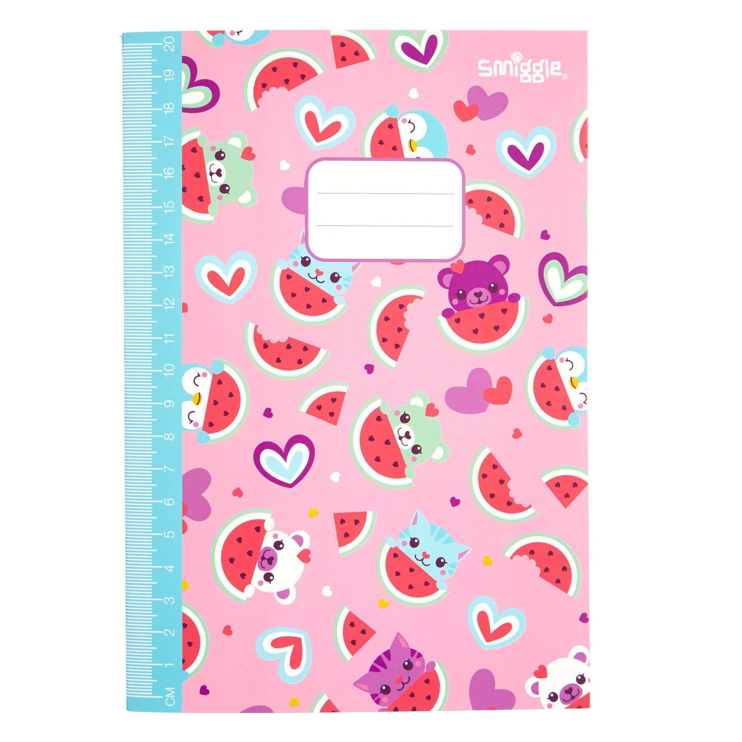 Smiggle – A5-Notizbuch mit Linealen und Linern