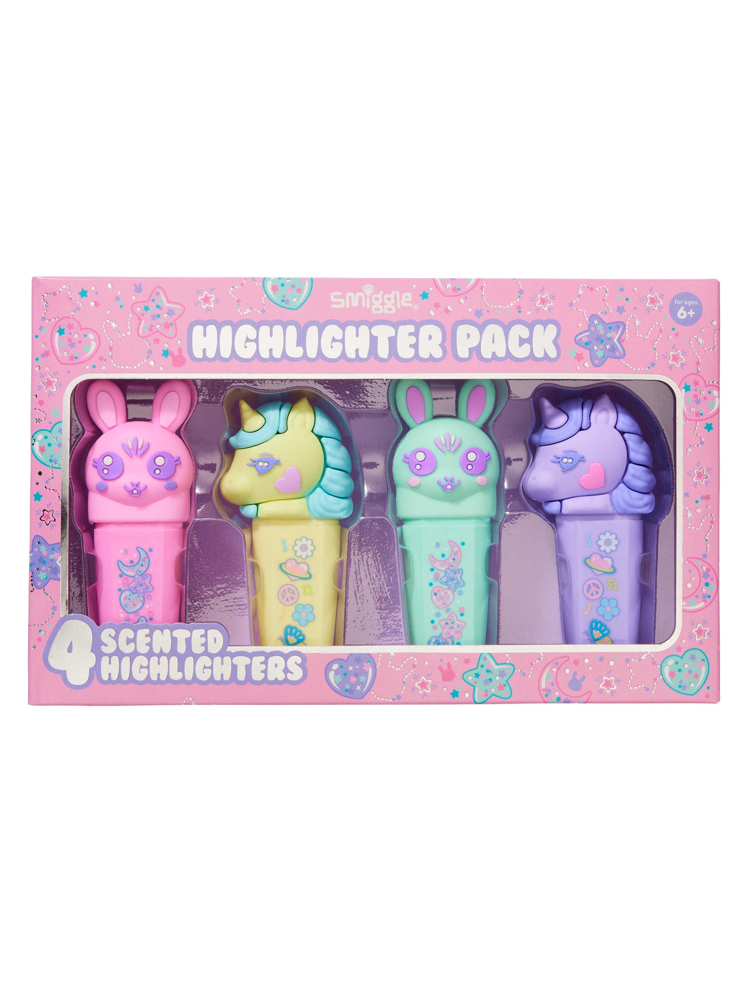 Smiggle - All Stars Kokulu Fosforlu Highlighter 4lü Kalem Seti