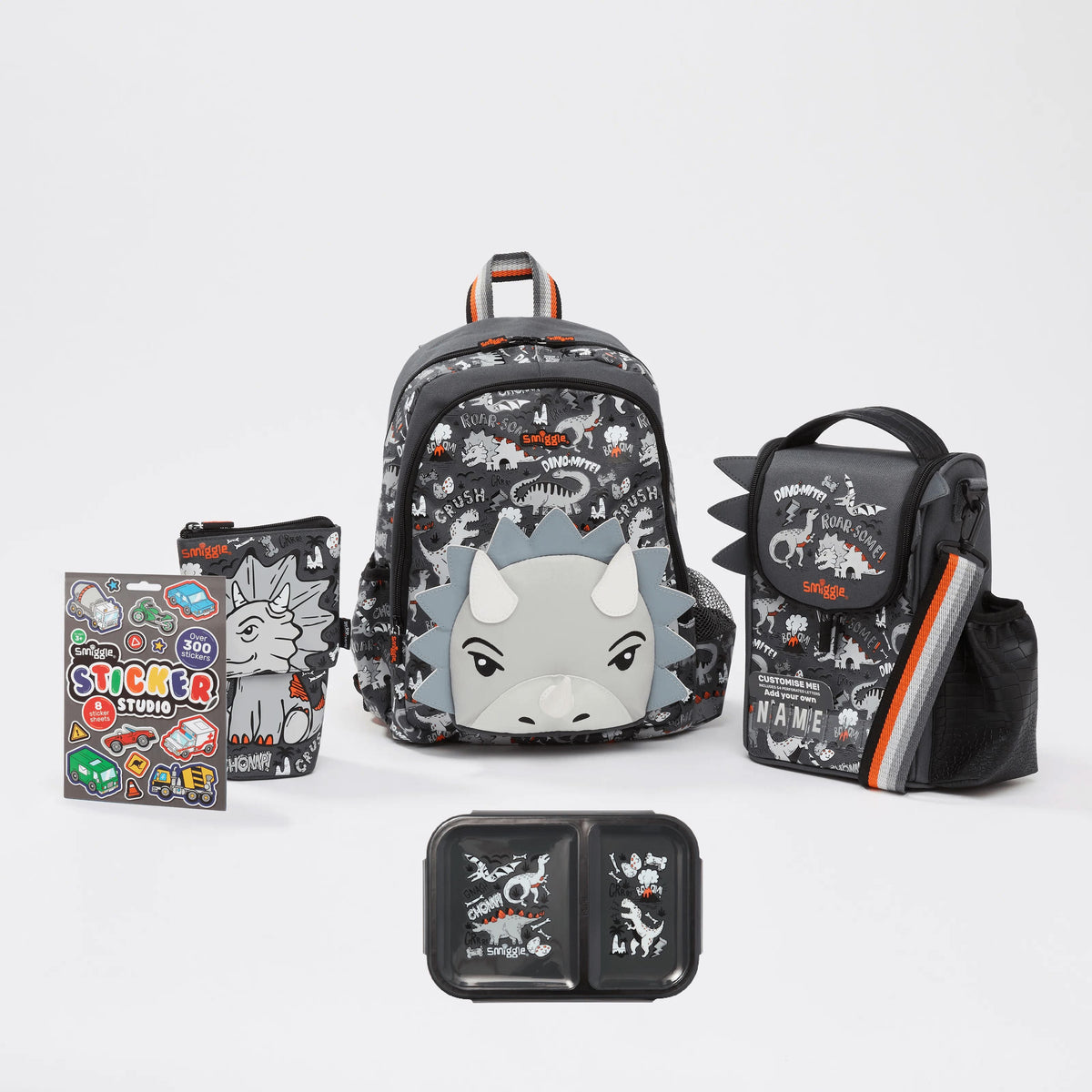 Smiggle - Animalia Junior 5-teiliges Kindergarten- und Krippen-Schulranzen-Set