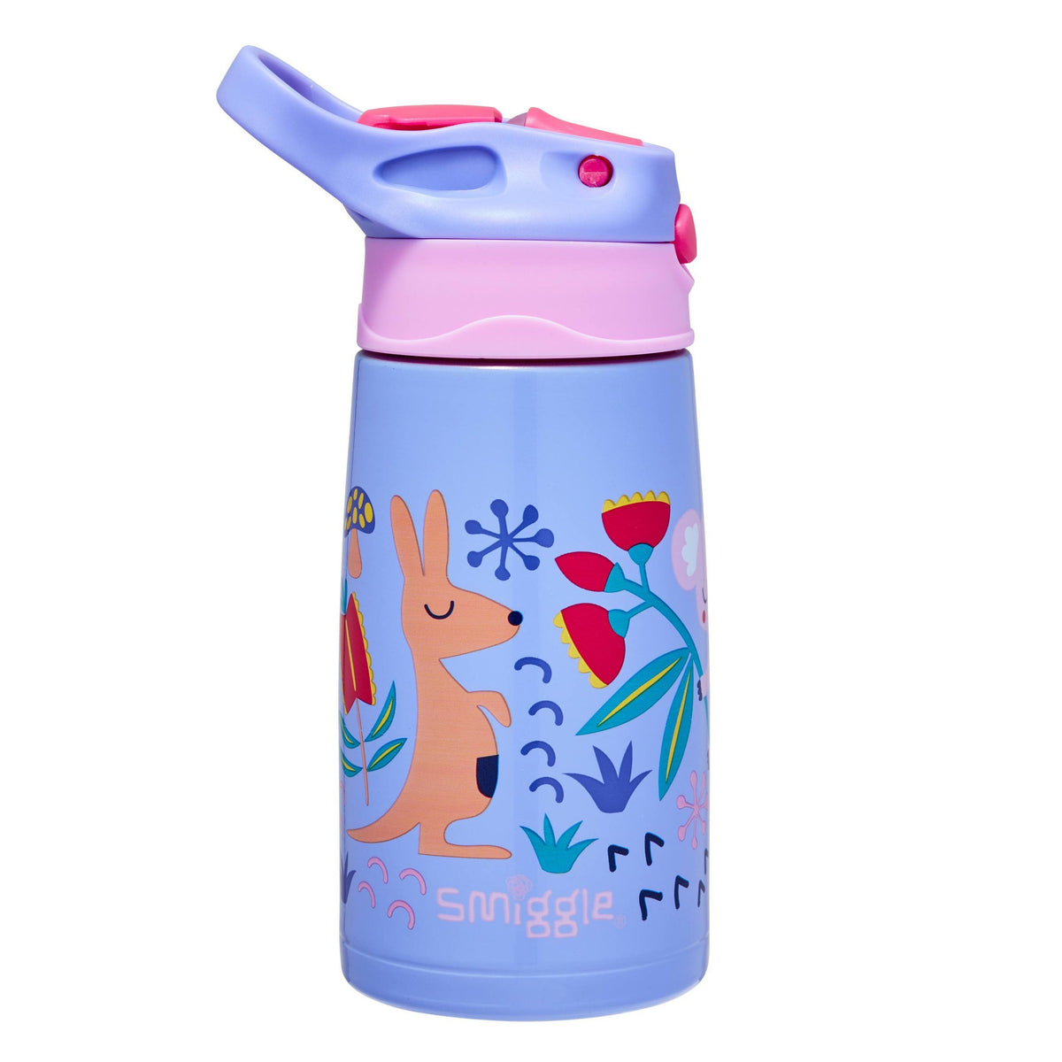Smiggle – Animalia Junior Edelstahl-Flachmann, 400 ml