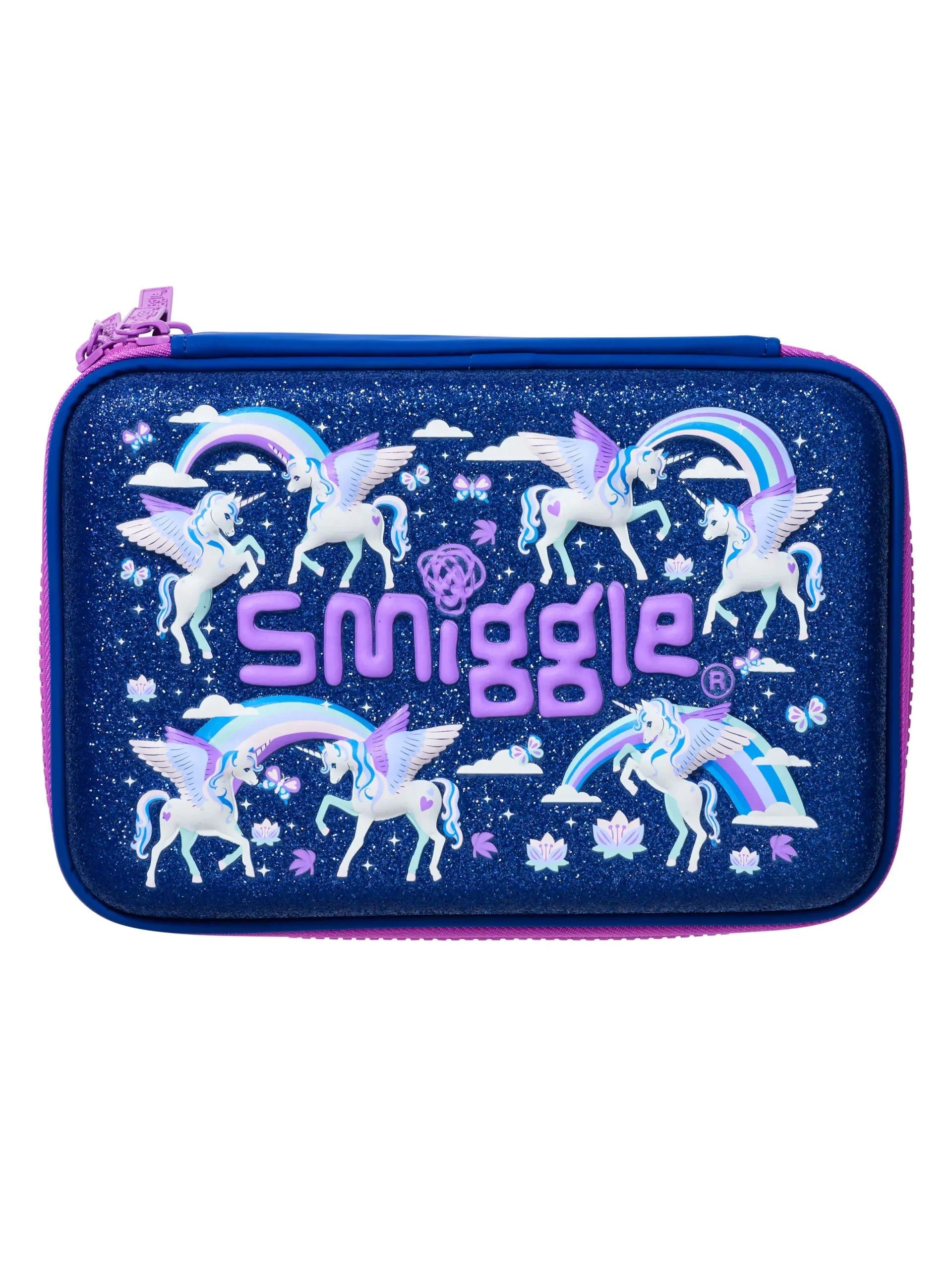 Smiggle – Away Hardtop-Einhorn-Federmäppchen mit zwei Etagen