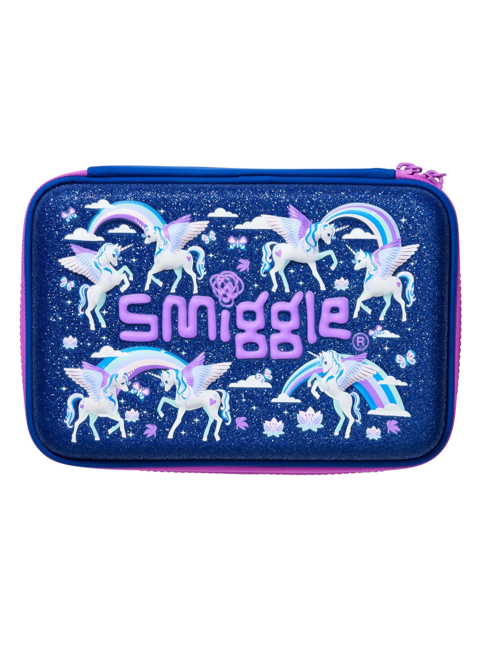 Smiggle – Away Hardtop-Einhorn-Federmäppchen mit zwei Etagen
