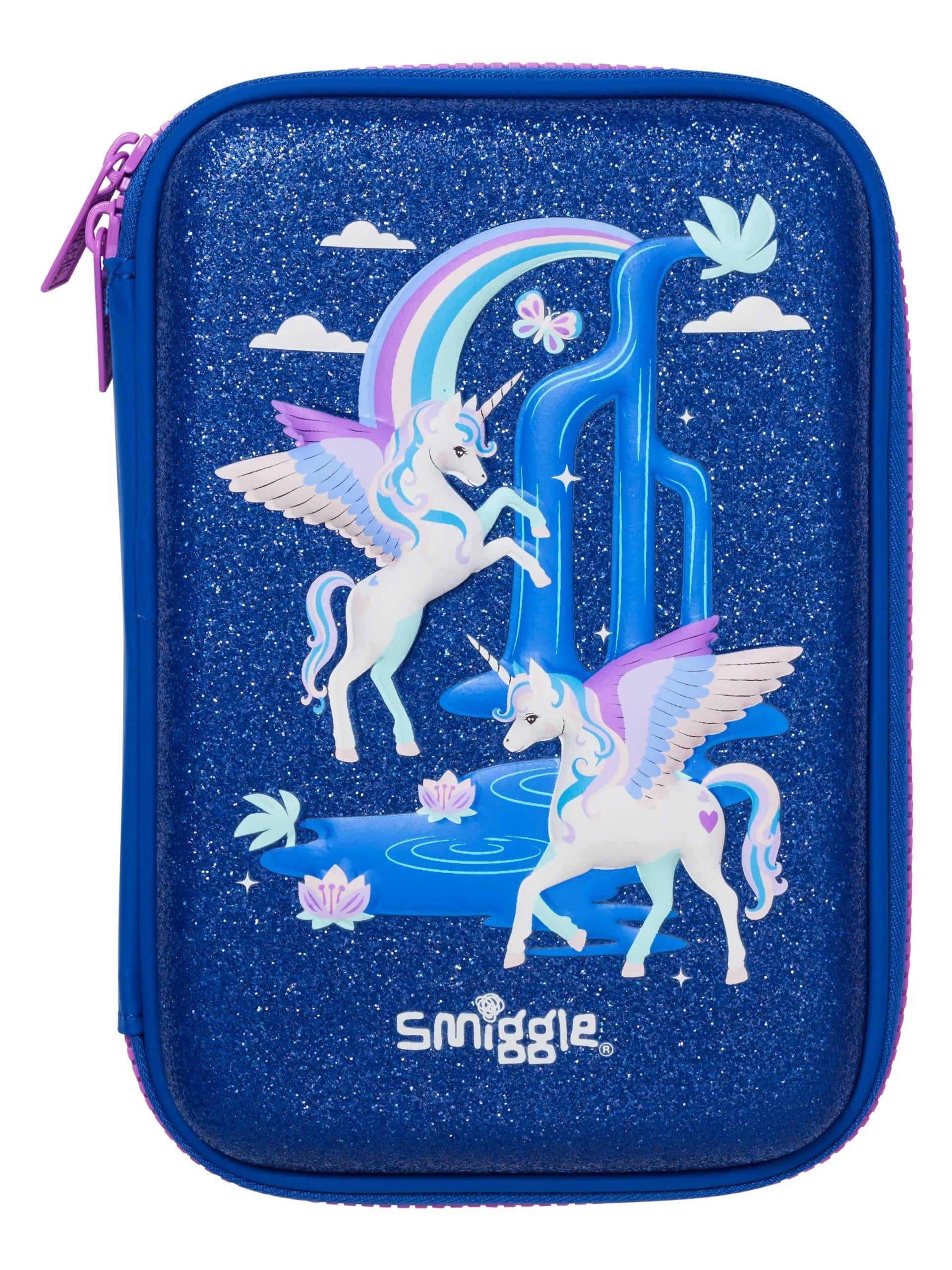 Smiggle – Away Hardtop-Einhorn-Federmäppchen