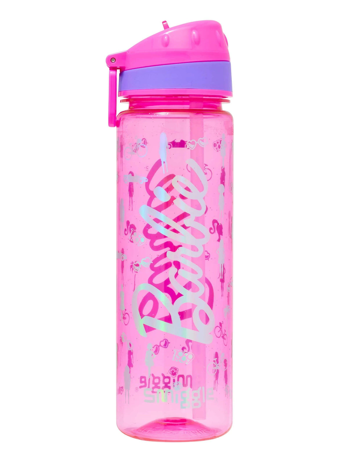 Smiggle - Barbie 650 ML BPA-freie Trinkflasche mit Strohhalm