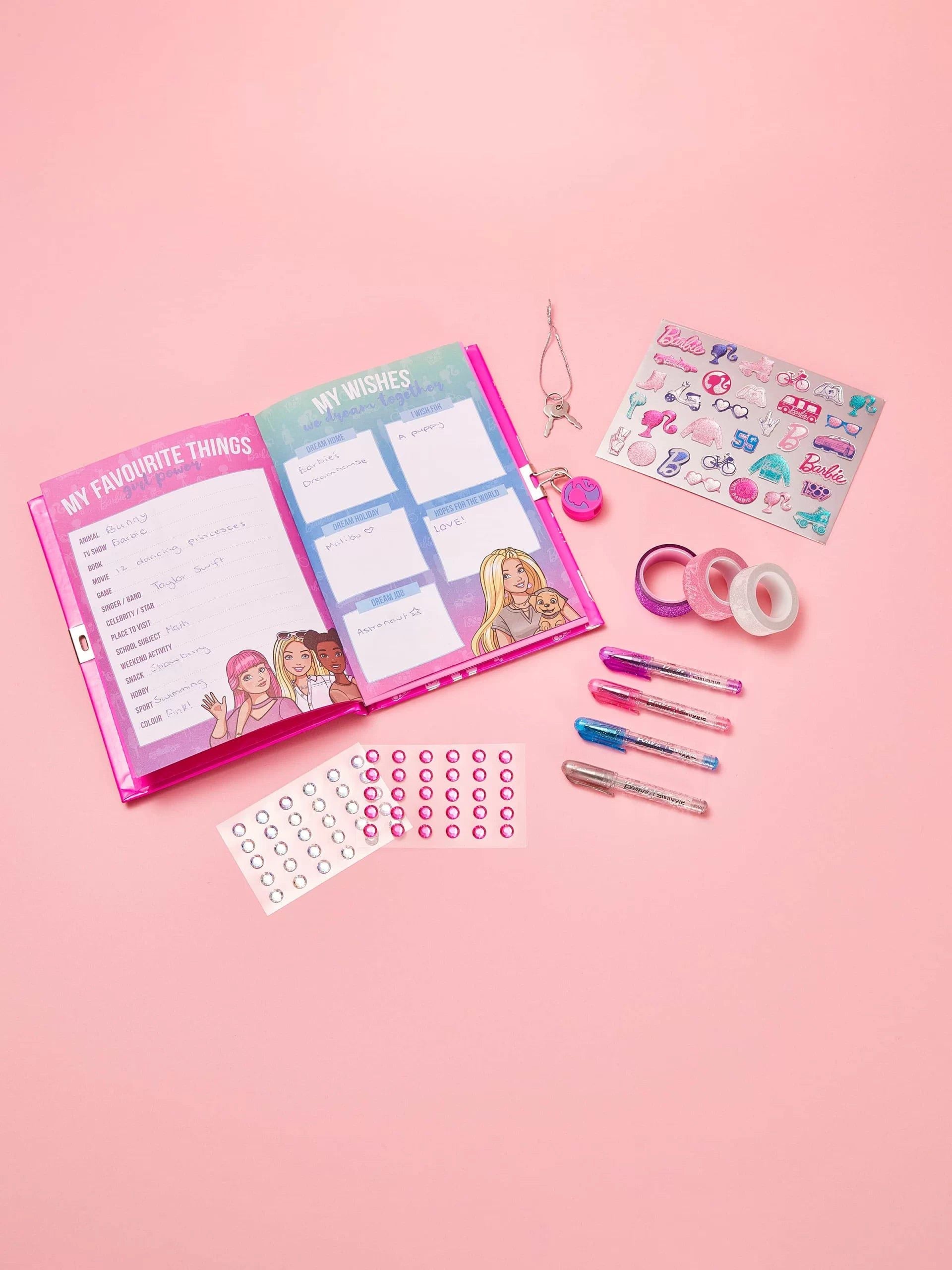 Smiggle – Barbie DIY abschließbares Tagebuch