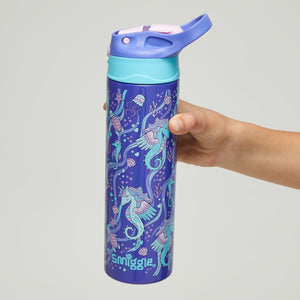 Smiggle – Better Togerher Edelstahl-Flasche mit 520 ml und Strohhalm