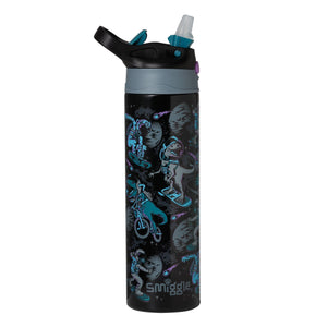 Smiggle – Better Togerher Edelstahl-Flasche mit 520 ml und Strohhalm