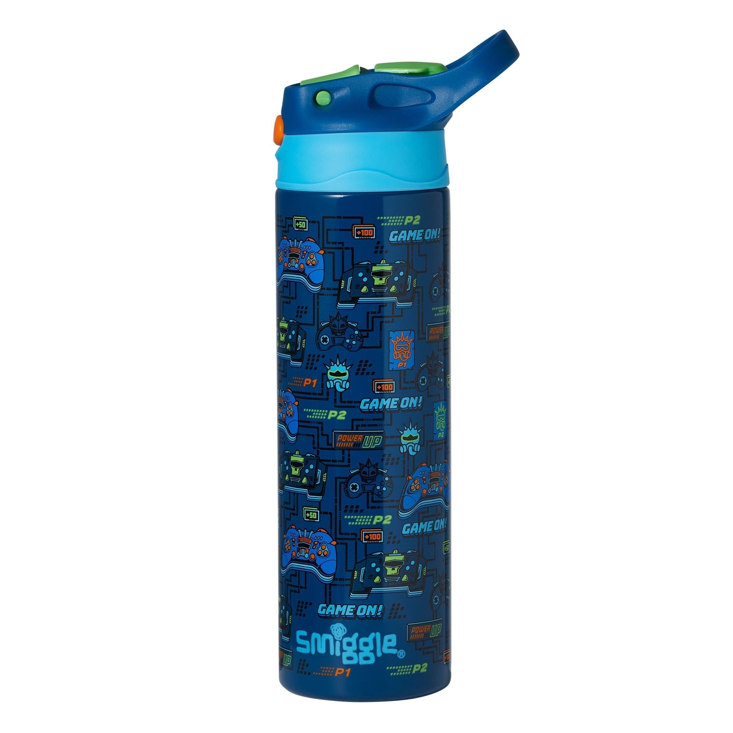 Smiggle – Better Togerher Edelstahl-Flasche mit 520 ml und Strohhalm