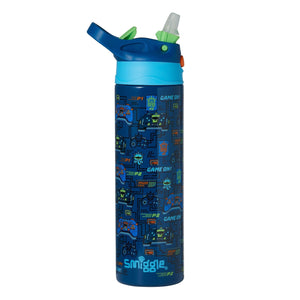 Smiggle – Better Togerher Edelstahl-Flasche mit 520 ml und Strohhalm