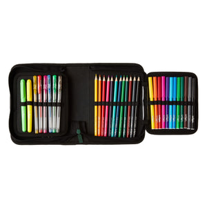 Smiggle – Beyond Dinosaurs Briefpapier-Set mit Malstiften und Bleistiftbox