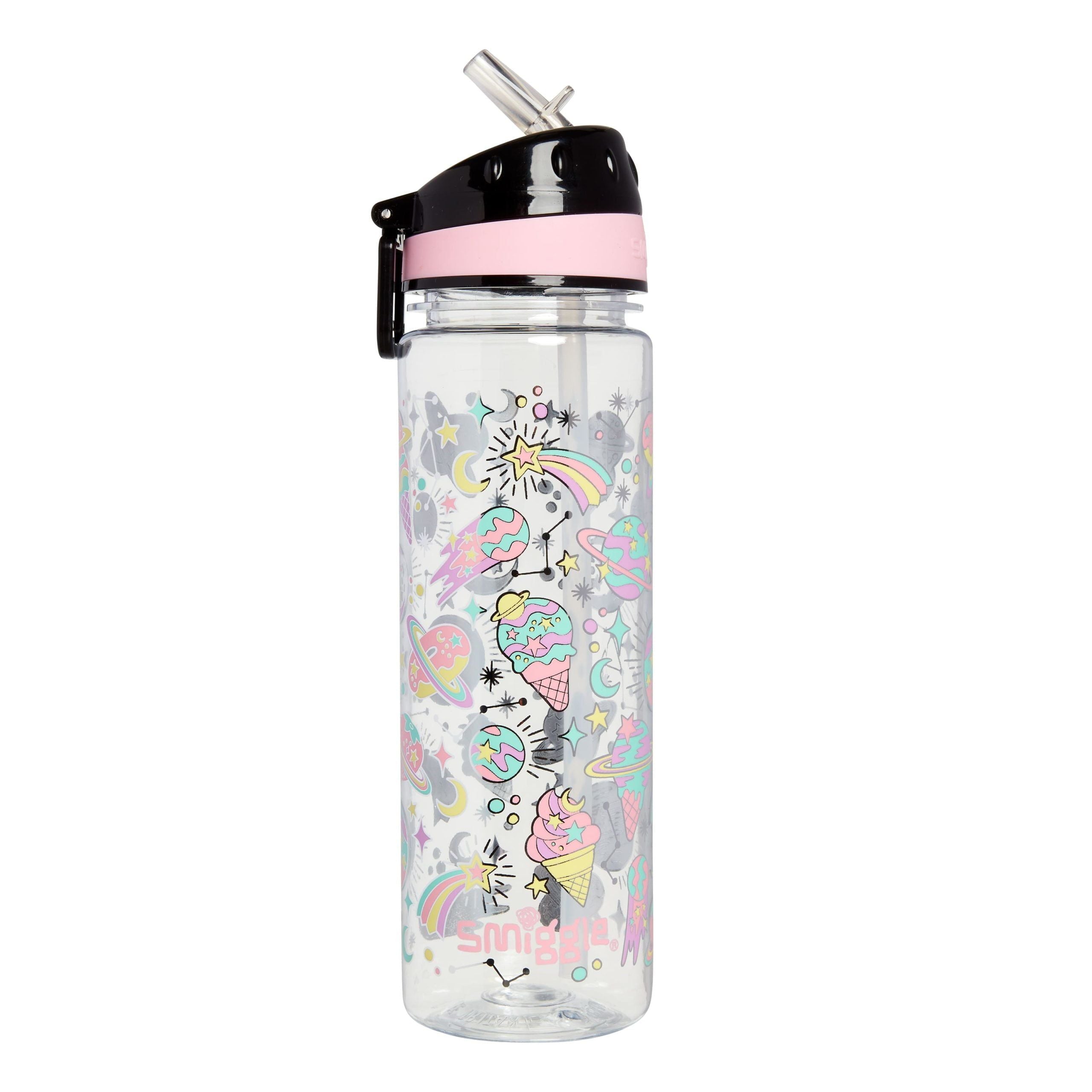 Smiggle - Beyond Eiscreme Design 650 ML BPA-freie Trinkflasche mit Strohhalm