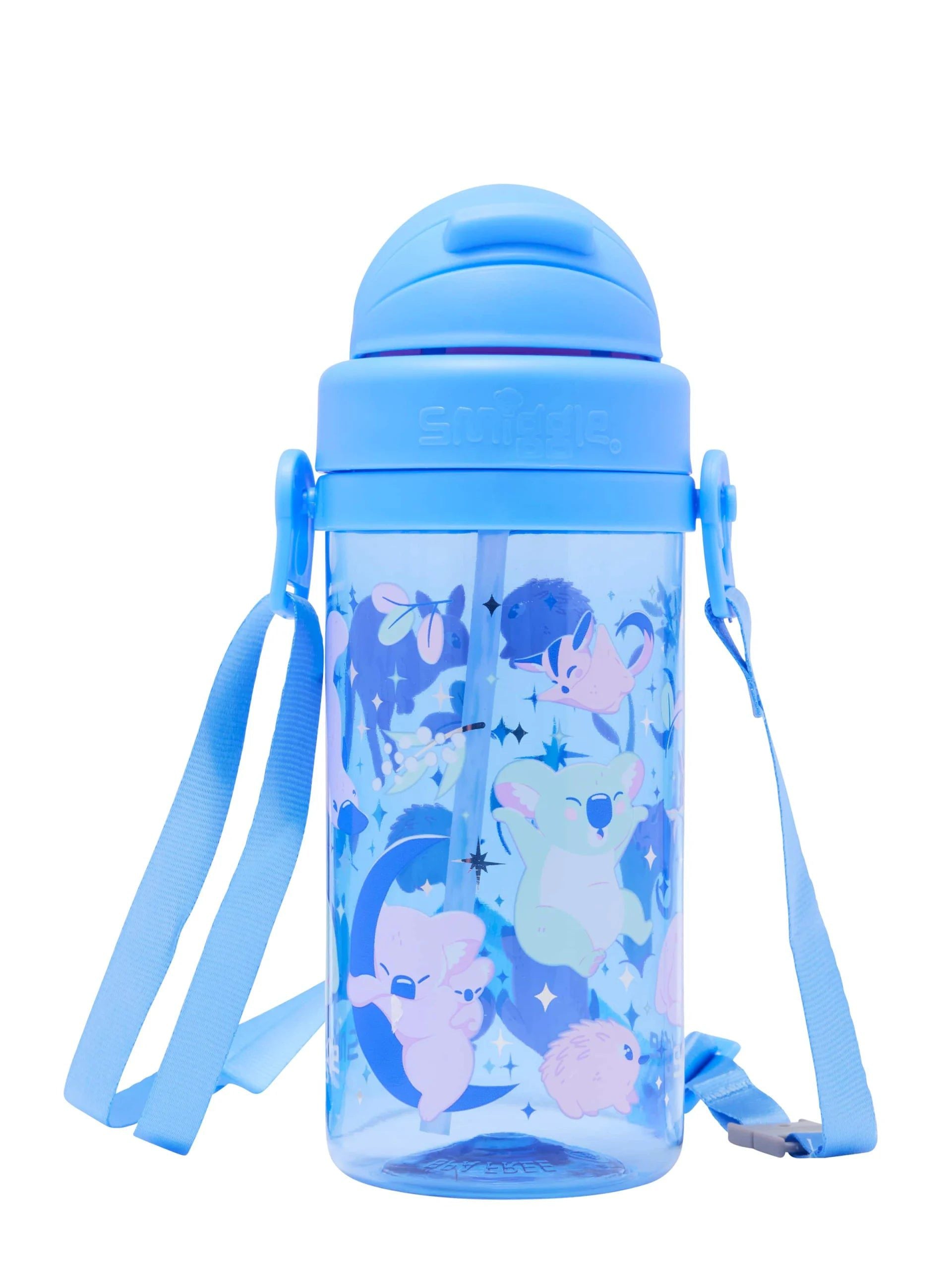 Smiggle - Big Dreams Kindergarten 400 ml BPA-freie, versteckte Wasserflasche mit Strohhalm