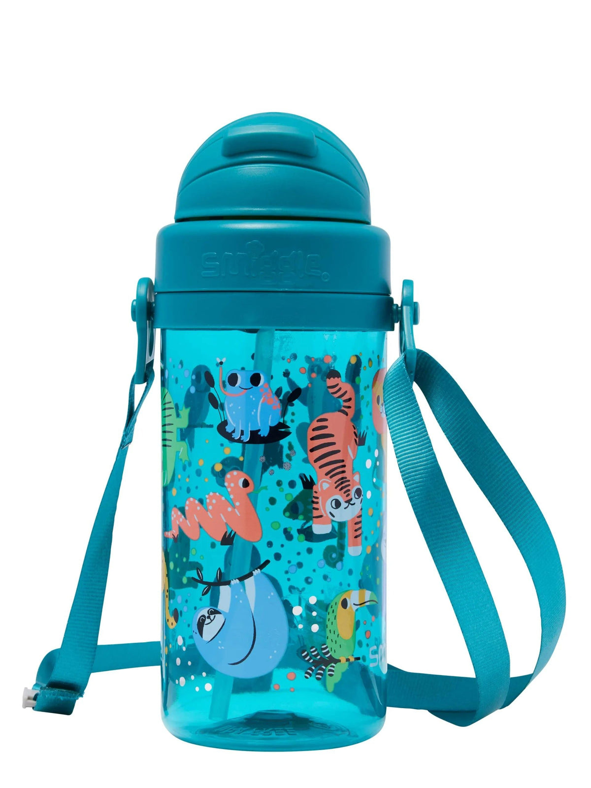 Smiggle - Big Dreams Kindergarten 400 ml BPA-freie, versteckte Wasserflasche mit Strohhalm