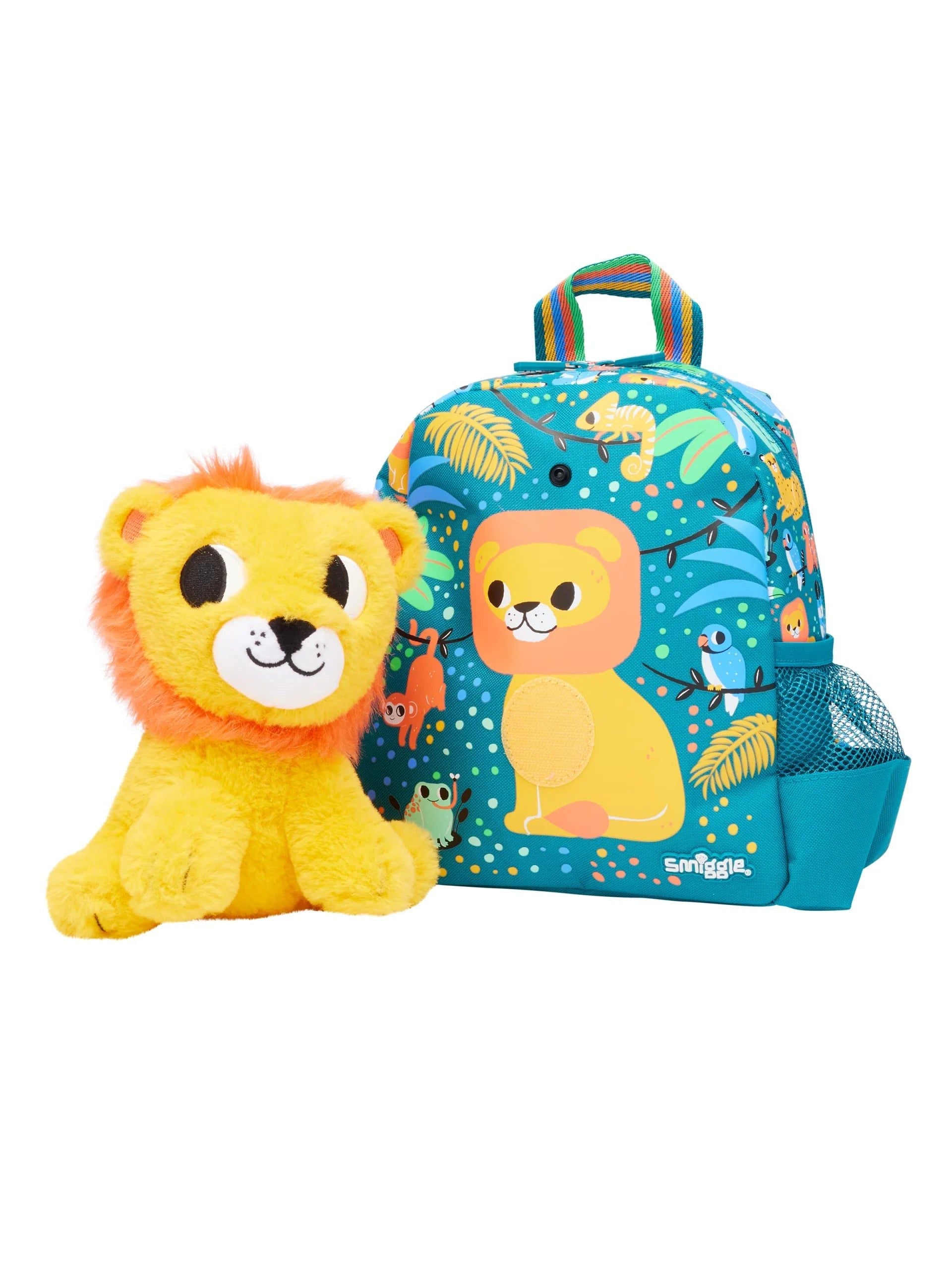 Smiggle - Abnehmbarer Plüsch-Rucksack für den Kindergarten „Big Dreams“.