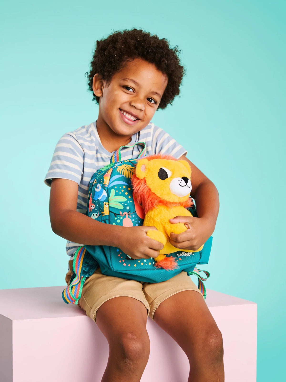 Smiggle - Abnehmbarer Plüsch-Rucksack für den Kindergarten „Big Dreams“.