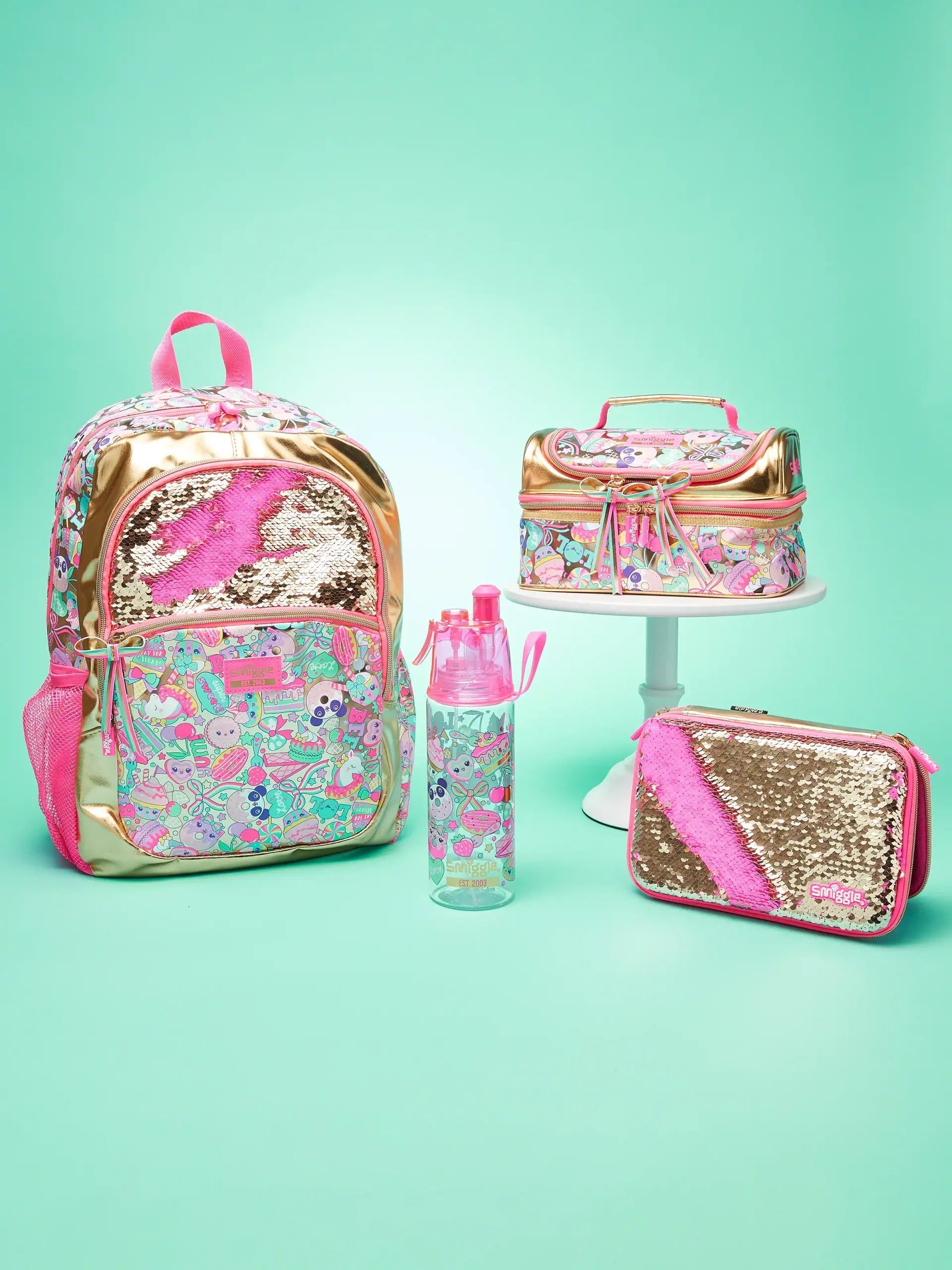 Smiggle – Federmäppchen aus der Sonderserie „Geburtstag“ mit Pailletten