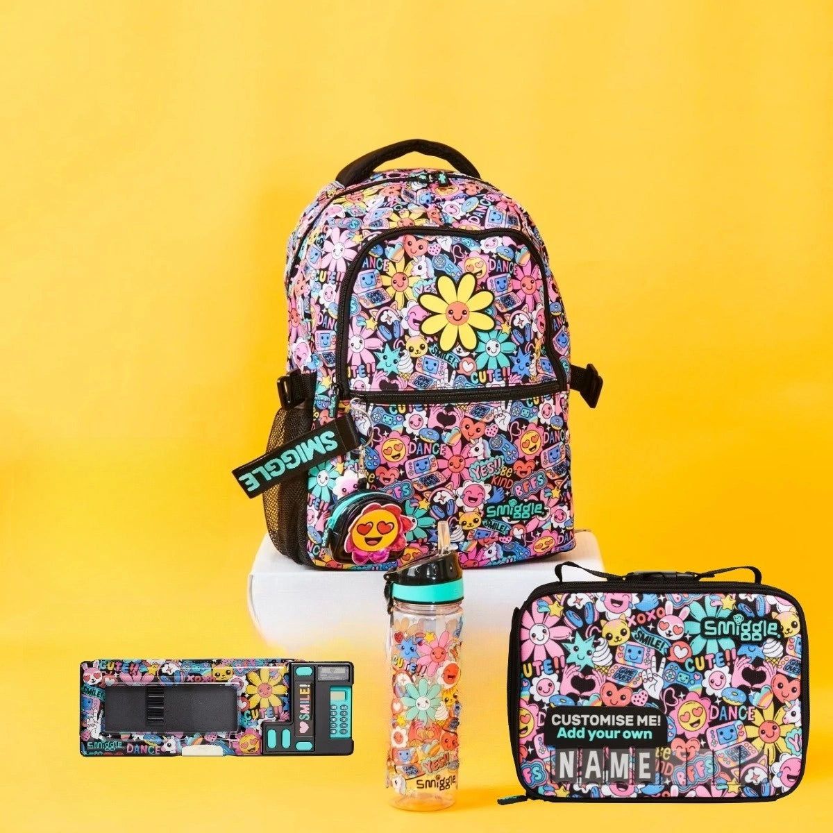 Smiggle – Bright Side 4-teiliges Schulranzen-Set