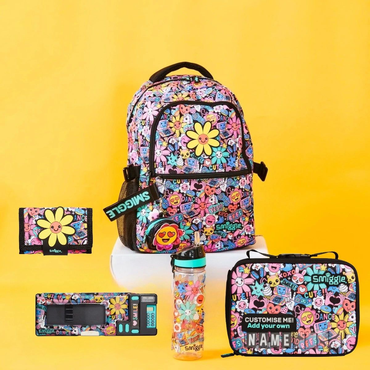 Smiggle – Bright Side 5-teiliges Schulranzen-Set
