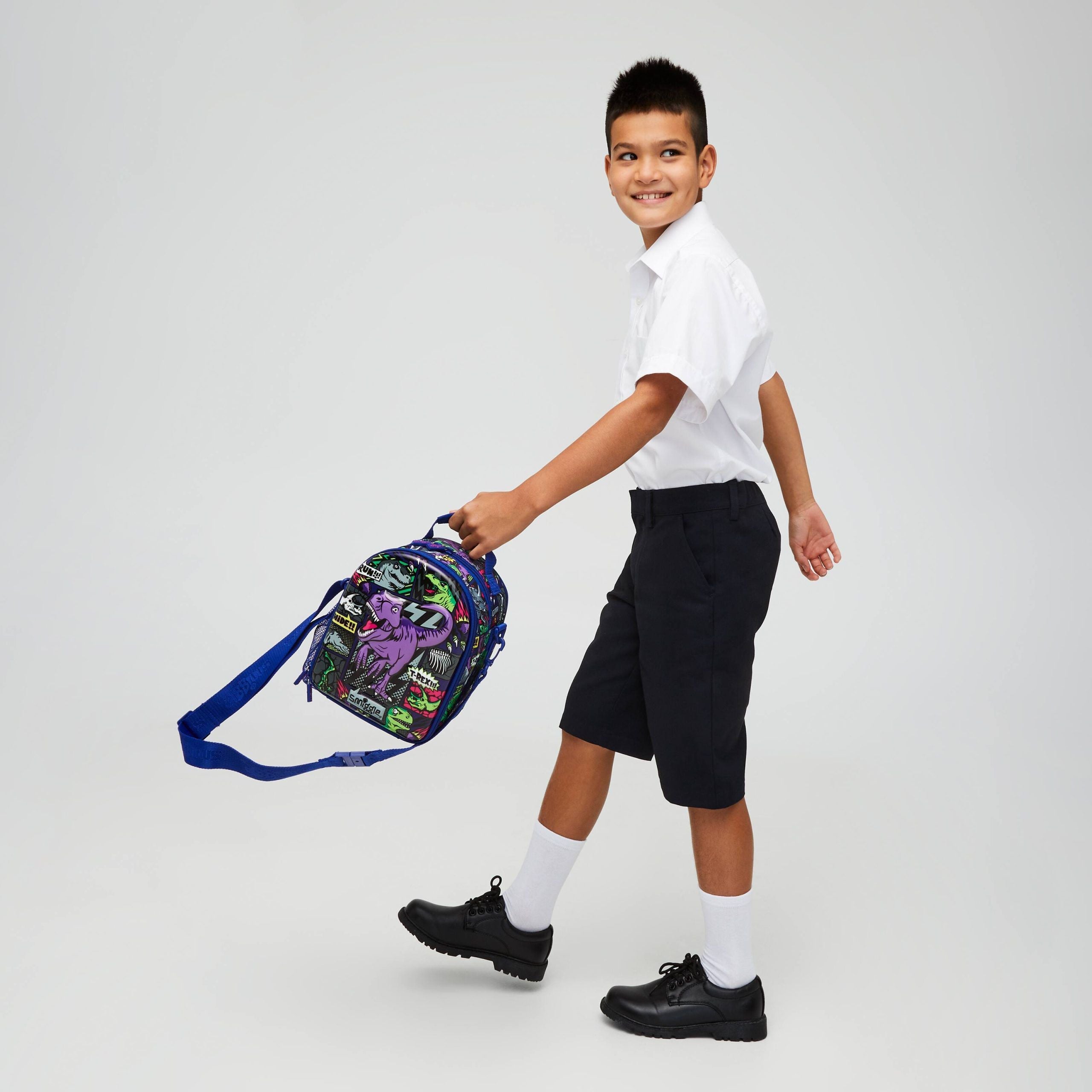 Smiggle – Doppeldecker-Lunchbox mit hellem Seitenaufhänger