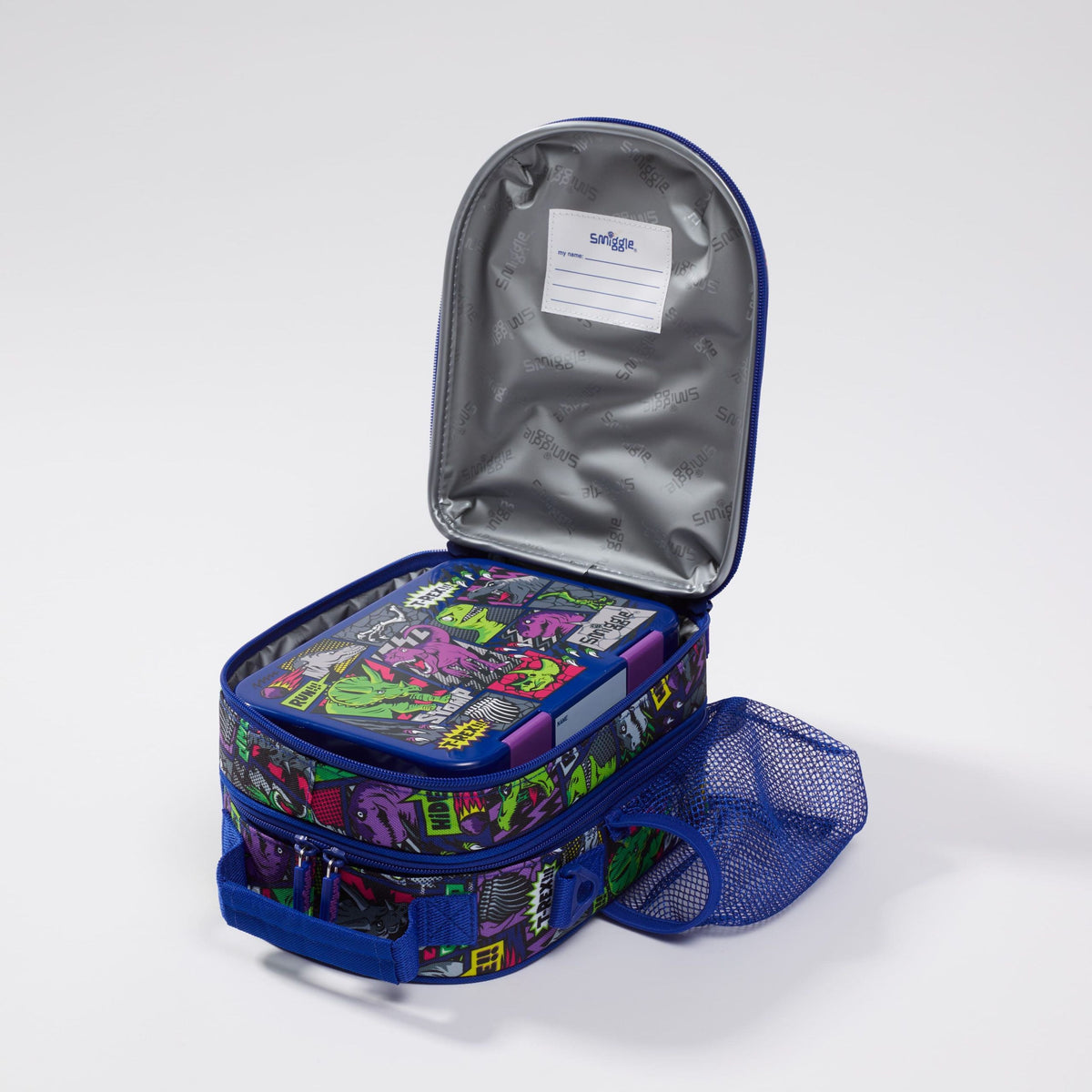 Smiggle – Doppeldecker-Lunchbox mit hellem Seitenaufhänger