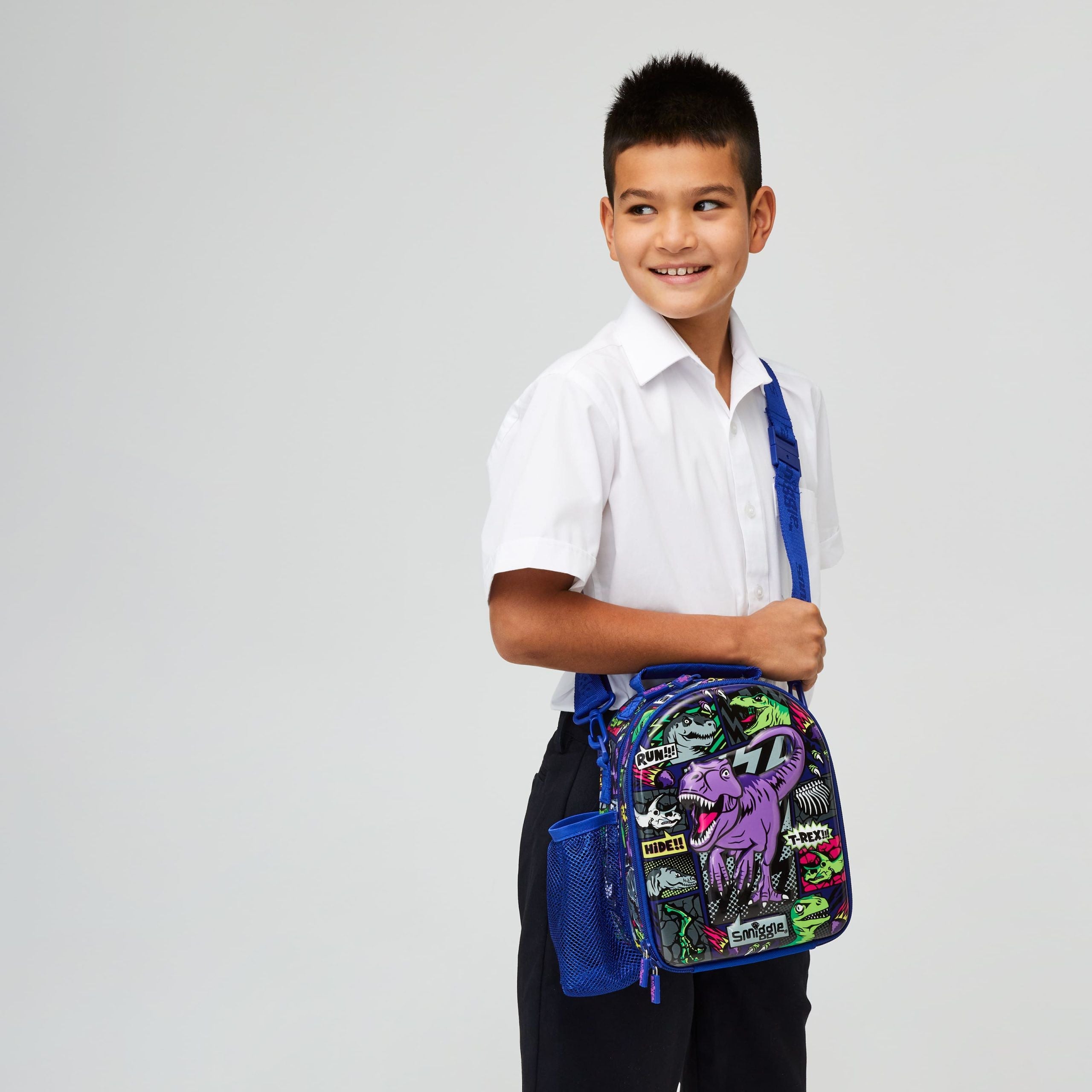Smiggle – Doppeldecker-Lunchbox mit hellem Seitenaufhänger